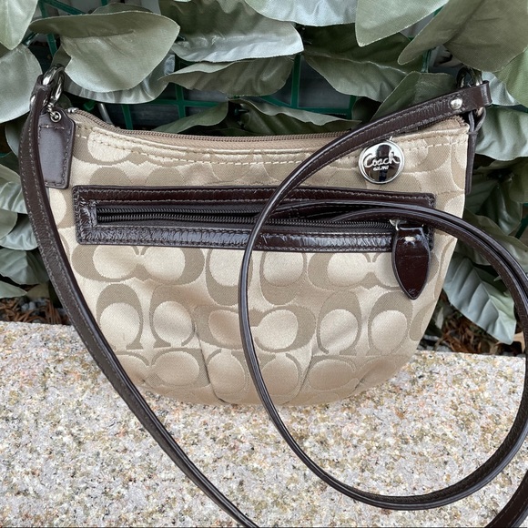 Coach Crossbody Bag Tan with Brown Leather Straps - Picture 2 of 6